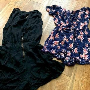 Jolt girls small floral jumper shorts/ black unknown size jumper shorts